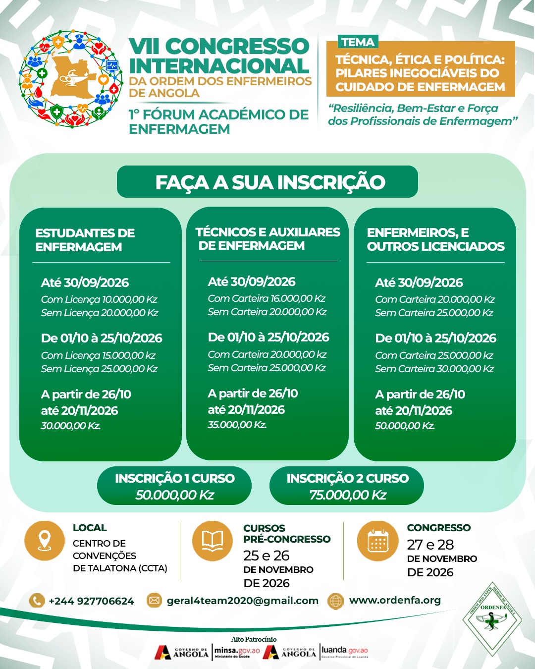 Tabela de Investimento Oficial